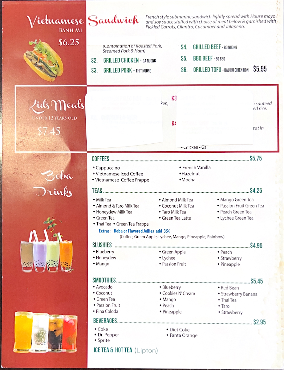 Lotus Cafe Menu - Image 1